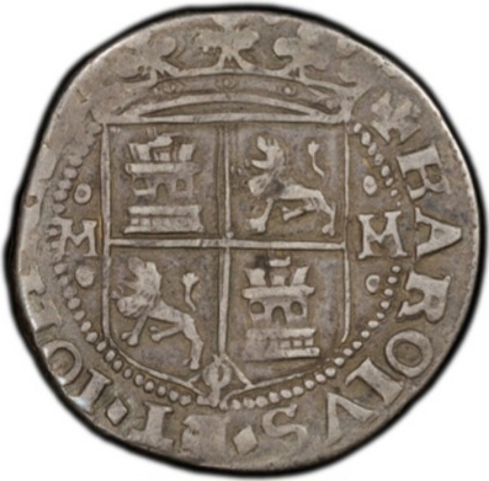 1541-1542-2r-Carlos-&-Juana-Charles-&-Johanna-Early-Series-2-Real-Gutierrez-Assayer-M-G-PCGS-VF35